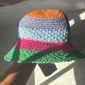 Molo Multicolor Striped Straw Hat
